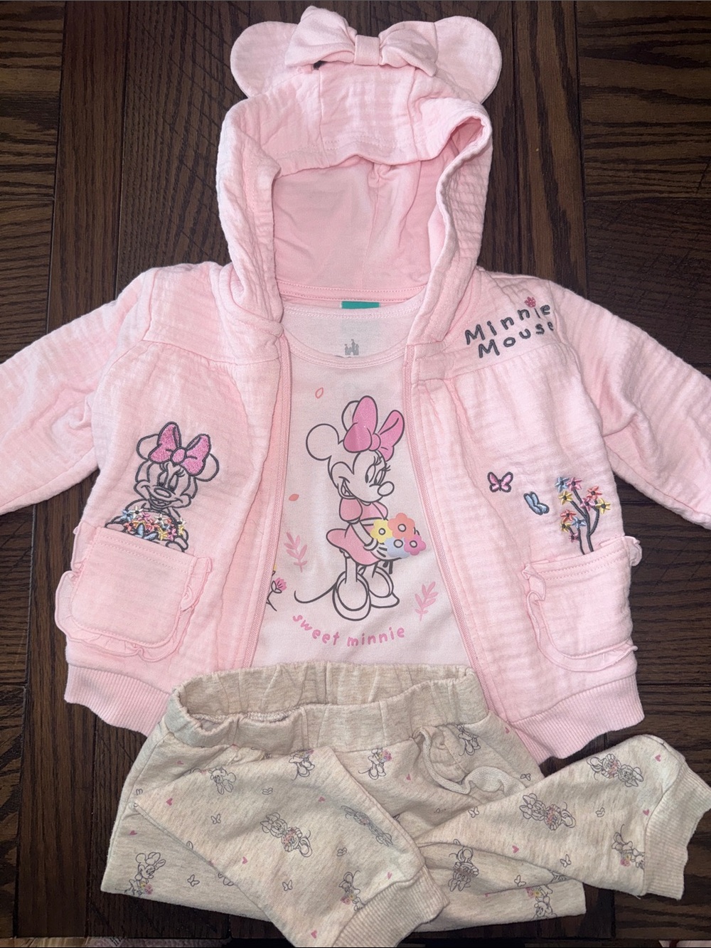 🦋💐Disney Pink Minnie Mouse 3-Piece Matching Set💐🦋